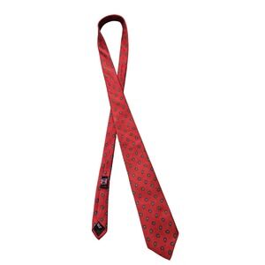 Vintage Robert Talbott Tie Mens Red Silk Paisley Pattern Made in‎ England 90s